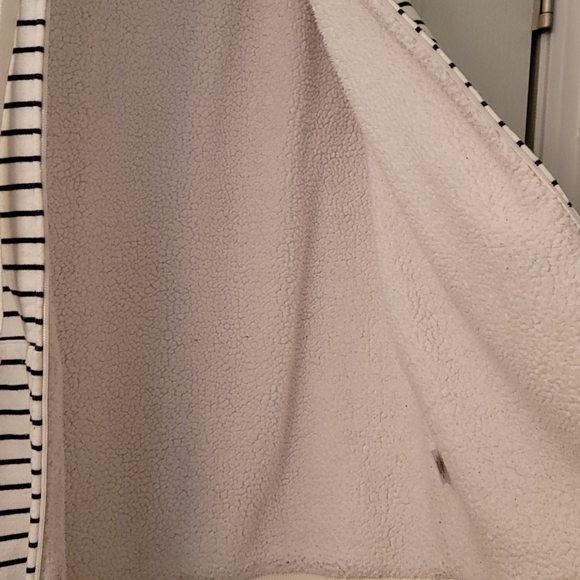 EUC Merona striped zippered sweatshirt with hoodie. - Picture 7 of 9